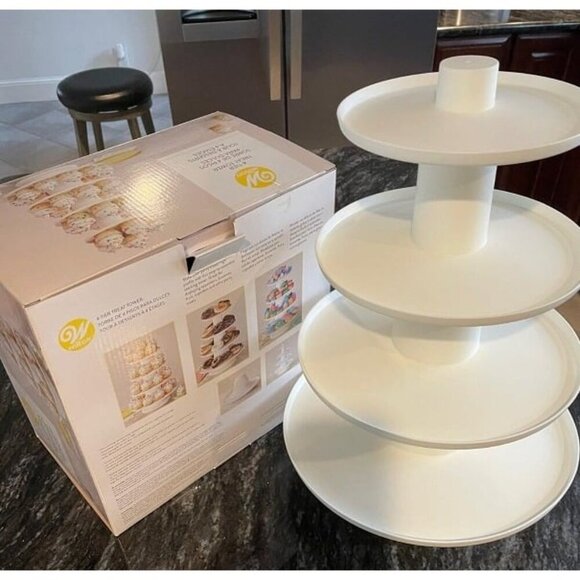 New 4-Tier Stacked Cupcake and Dessert Tower - Picture 2 of 2